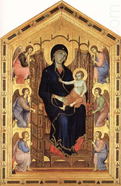 Madonna and Child Enthroned with Six Angels, Duccio di Buoninsegna